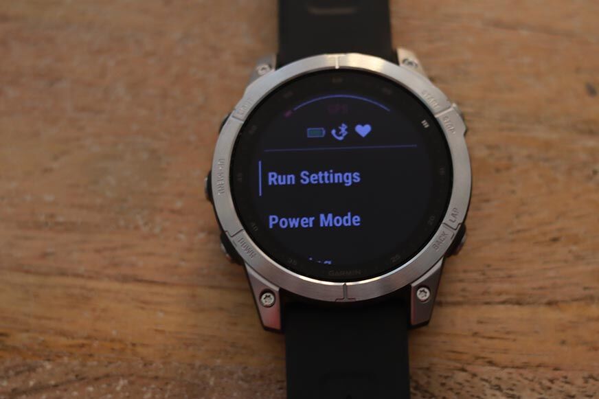 You can see the Power Mode on the Garmin Fenix 7.